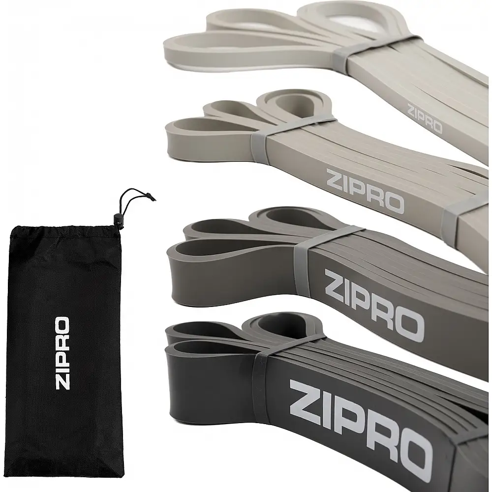 Zipro Powerband διάφορα επίπεδα αντίστασης σε σετ γκρι 4 τεμ.