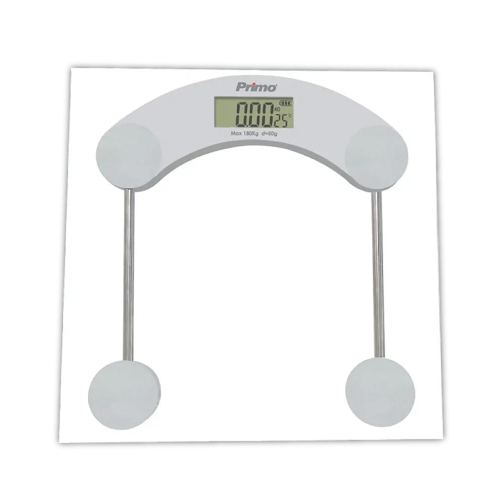 Ζυγαριά Σώματος PRBS-40455 Primo 180Kg Υάλινη Γκρι