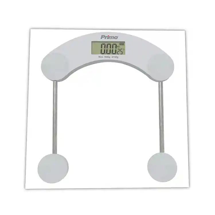 Ζυγαριά Σώματος PRBS-40455 Primo 180Kg Υάλινη Γκρι