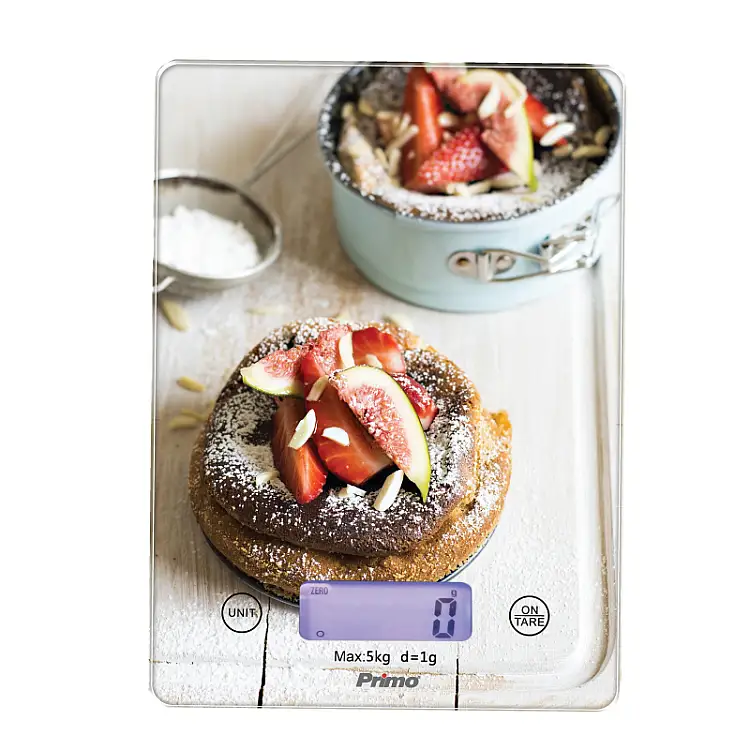 Ζυγαριά Κουζίνας PRKS-40468 Primo Ψηφιακή 5Kg-1g Φωτιζόμενη οθόνη Υάλινη "Baking"