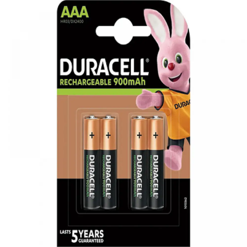 Duracell Επαναφορτιζόμενες Μπαταρίες AAA Ni-MH 900mAh 1.2V 4τμχ