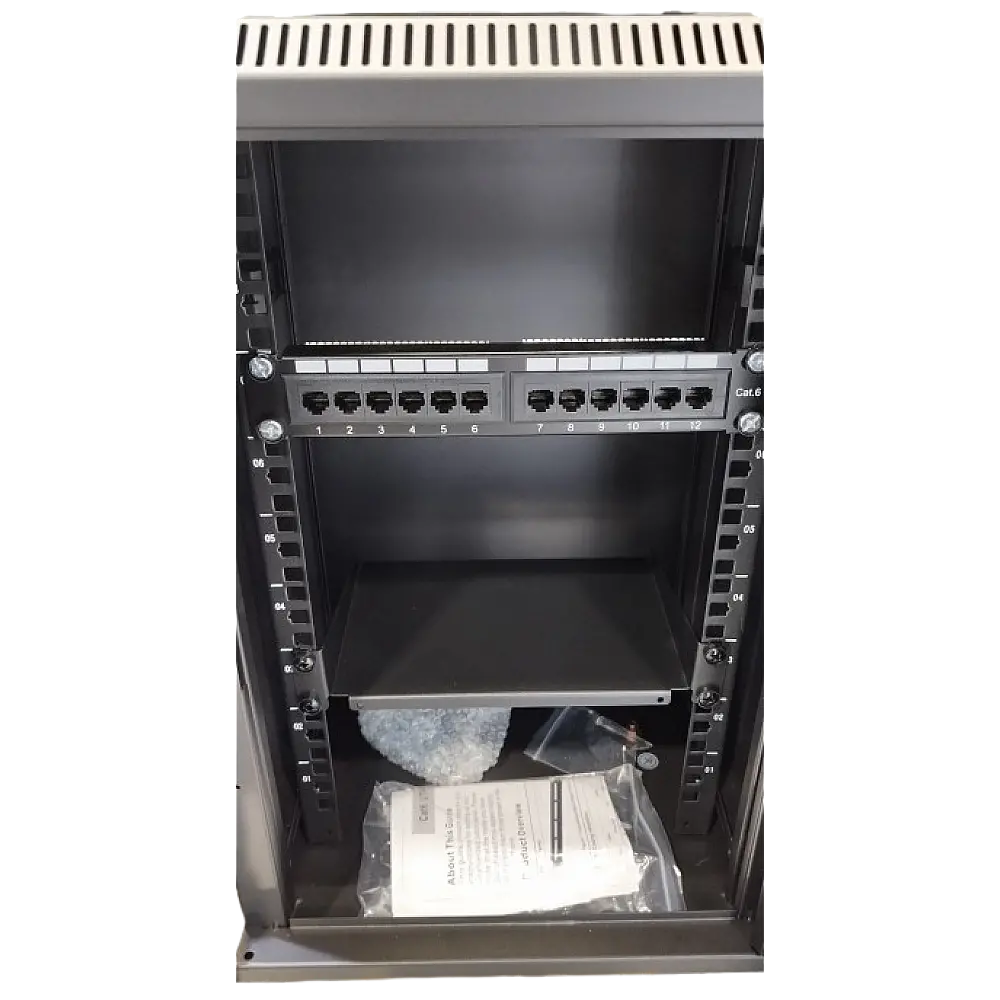 DST UTP/ FTP 12port Patch Panel 1U Cat6 (suitable for racks 10")