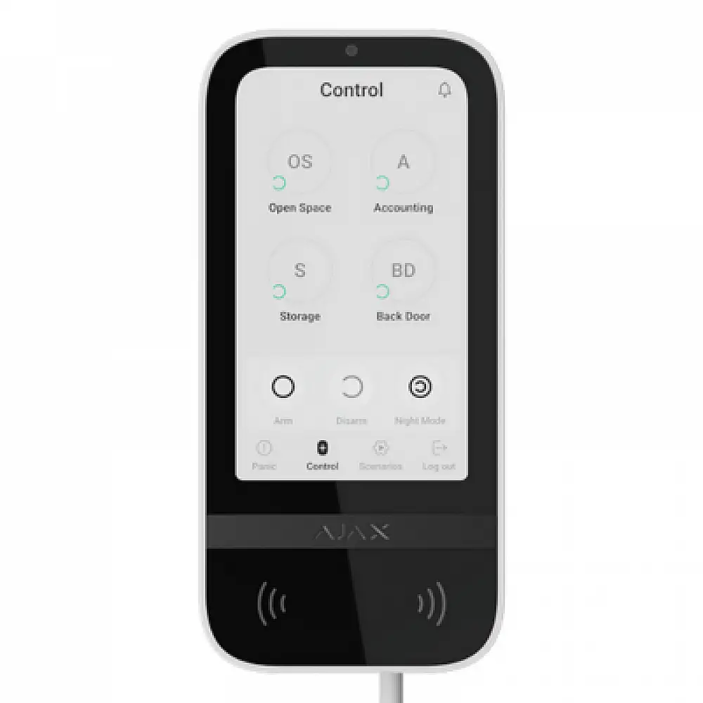 AJAX SYSTEMS - KEYPAD TOUCHSCREEN WHITE