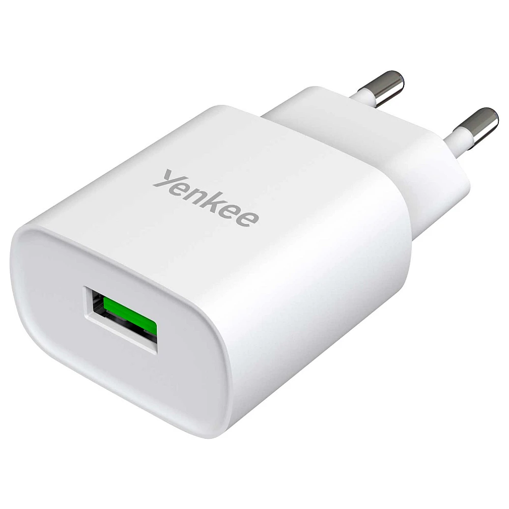 YENKEE YAC SE 223 Φορτιστής USB με τεχνολογία Quick Charge 3.0, Λευκό
