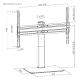 BRATECK βάση γραφείου LDT03-23L, για οθόνη 37"-70", 40kg