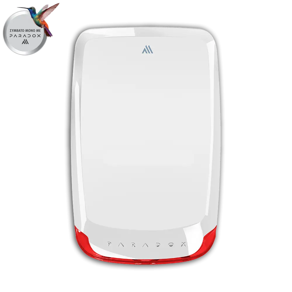 PARADOX Εξωτερική Σειρήνα SR230M Red 100 dB με ενσωματωμένο στροβοσκοπικό φως