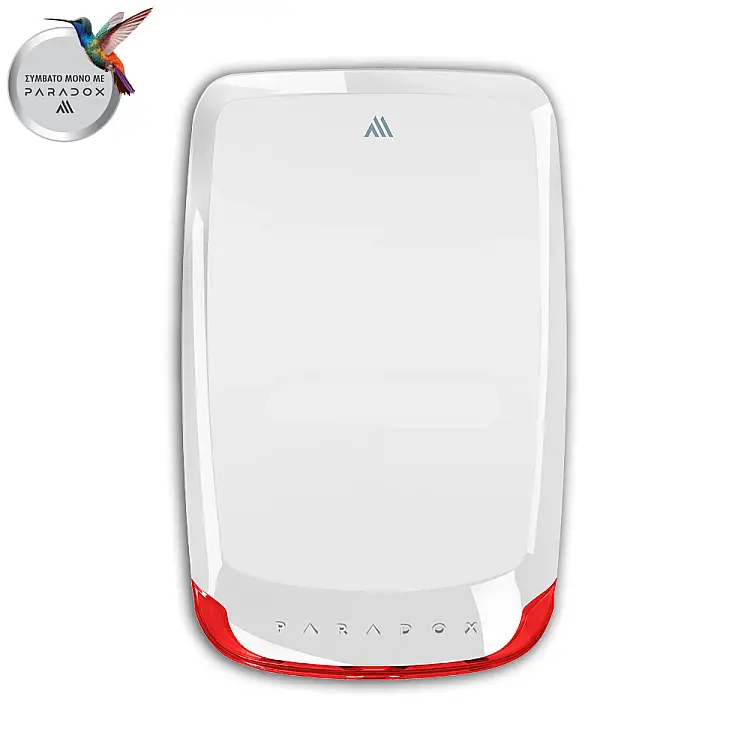 PARADOX Εξωτερική Σειρήνα SR230M Red 100 dB με ενσωματωμένο στροβοσκοπικό φως