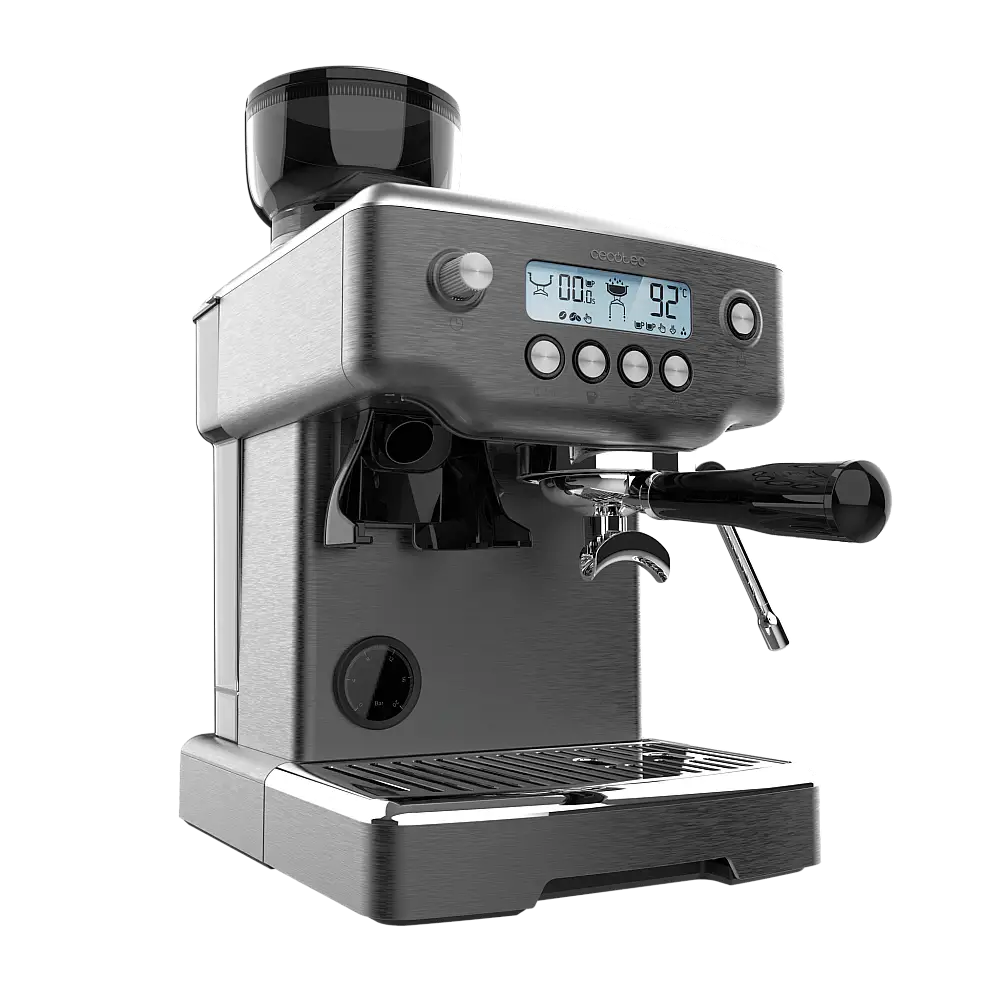 Cecotec Καφετιέρα Espresso με 20 bar Power Espresso 20 Barista Steel & Grind , Ενσωματωμένο Μύλο, Ατμοποιητή, Σύστημα Προέκχυσης και Διπλό Thermoblock CEC-117505