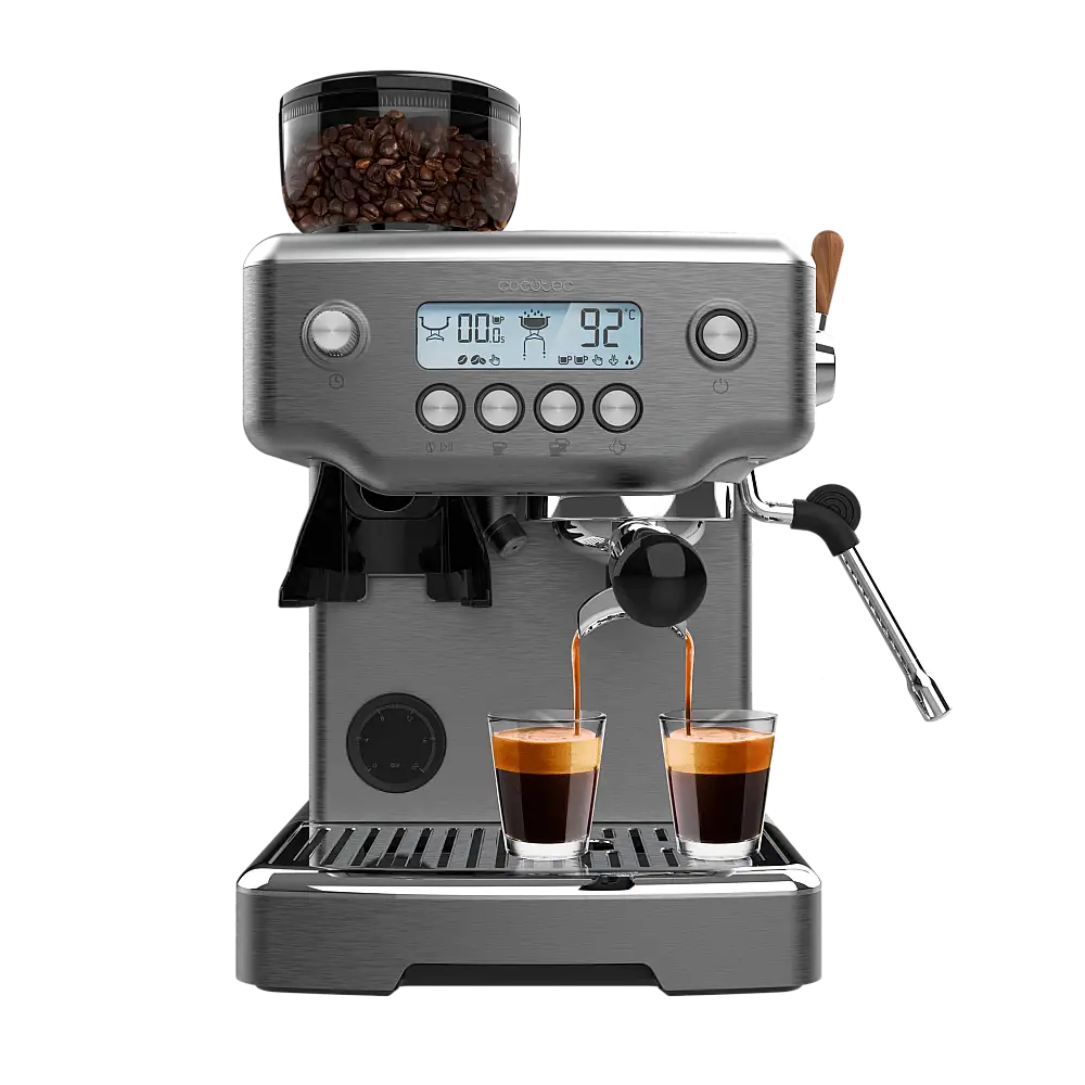 Cecotec Καφετιέρα Espresso με 20 bar Power Espresso 20 Barista Steel & Grind , Ενσωματωμένο Μύλο, Ατμοποιητή, Σύστημα Προέκχυσης και Διπλό Thermoblock CEC-117505