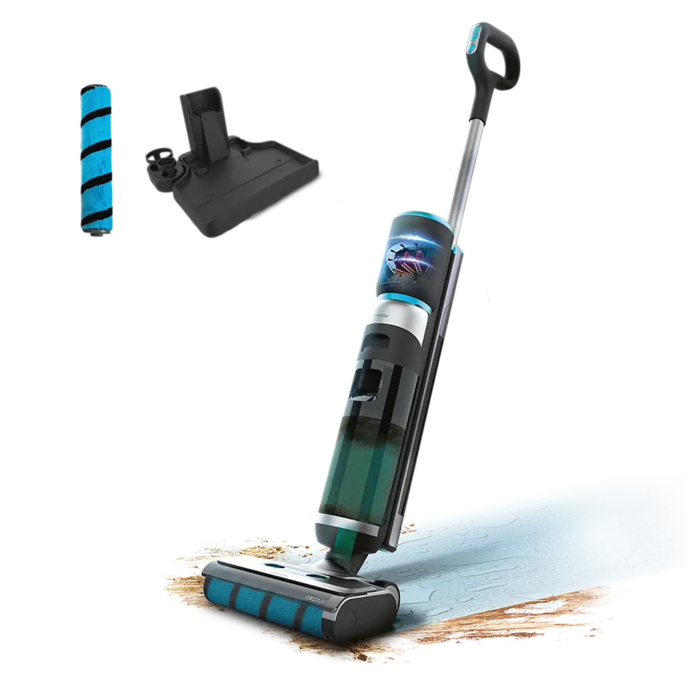 Cecotec Ηλεκτρική Σφουγγαρίστρα & Σκούπα 200W FreeGo Wash&Vacuum X-Treme , 35' Αυτονομία, Δοχεία 700ml, 3 Λειτουργίες, Αυτόματος Ψεκασμός, Βάση Αυτοκαθαρισμού CEC-A90-005863