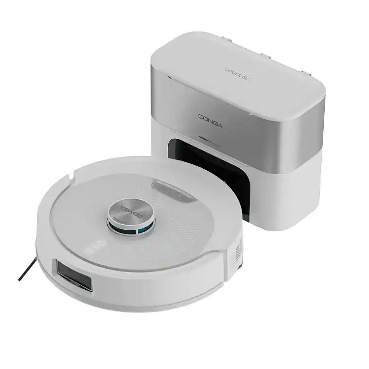 Cecotec Ρομποτική Ηλεκτρική Σκούπα Conga Y90 Pearl με Βάση Αυτόματης Εκκένωσης, Τεχνητή Νοημοσύνη, Λέιζερ Πλοήγηση, 25000Pa, 240’ Αυτονομία, Για Κατοικίδια, WiFi/Bluetooth, 3L CEC-127712