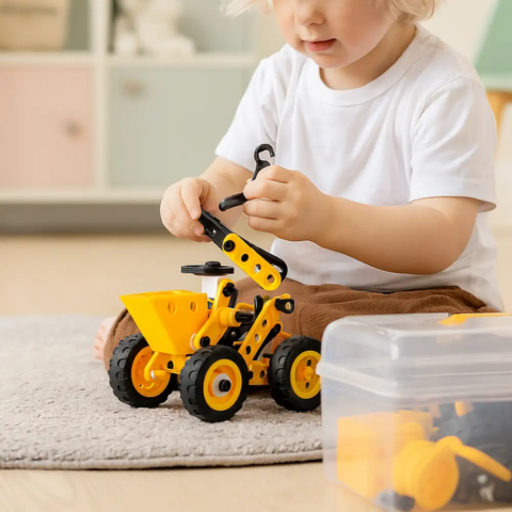 Iso Trade Σετ 100 τμχ Δημιουργικής Κατασκευής3D Μπλοκ - Παιδικά Οχήματα 26329