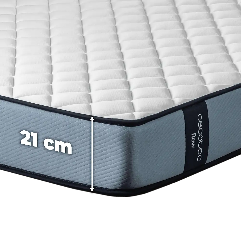 Cecotec Ορθοπεδικό Στρώμα 21 cm ViscoCare Flow 1900 135x190 υψηλής σκληρότητας με πολυστρωματική δομή και Memopy Foam CEC-07458