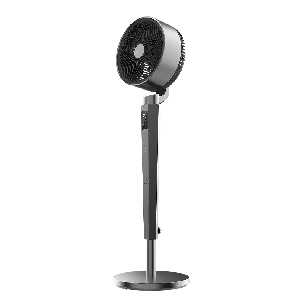 Cecotec Ανεμιστήρας και Κυκλοφορητής Αέρα EnergySilence 2400 Cyclone Noir Δαπέδου 40W με DC Motor, 24 Ταχύτητες, Τηλεχειριστήριο & Οθόνη LED CEC-108200