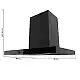 CECOTEC Απορροφητήρας Κουζίνας Bolero Flux TT 604400 Black A++ Τύπου Τ 60cm με 413,3m³/h, Αισθητήριο Αφής, BLDC Motor, Booster, Χειρονομιακό Έλεγχο και Φίλτρα Άνθρακα CEC-110299