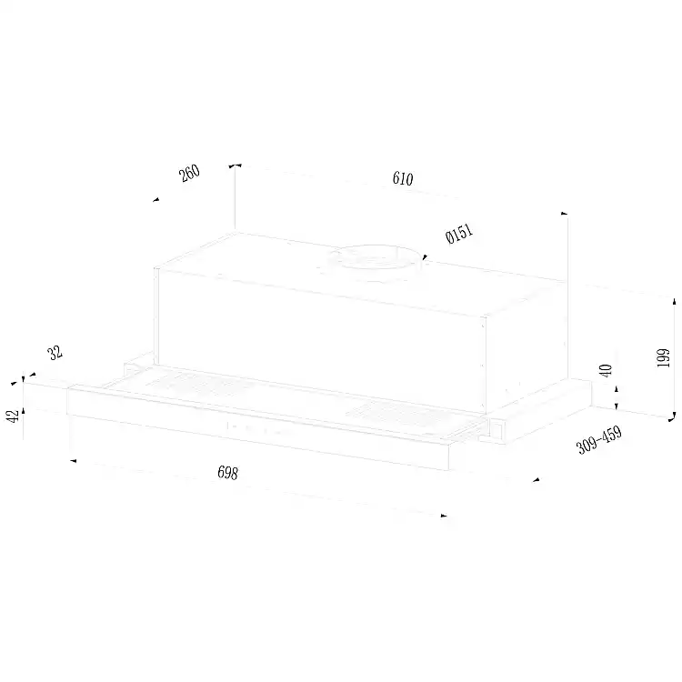 CECOTEC Τηλεσκοπικός Απορροφητήρας 70 εκ., Bolero Flux TLT 704400 Glass White A+++ 431,2 m³/h, Λευκός Γυάλινος, Inox, DC Motor, Touch Control, Booster, με Φίλτρα Άνθρακα για Ανακυκλοφορία CEC-110287