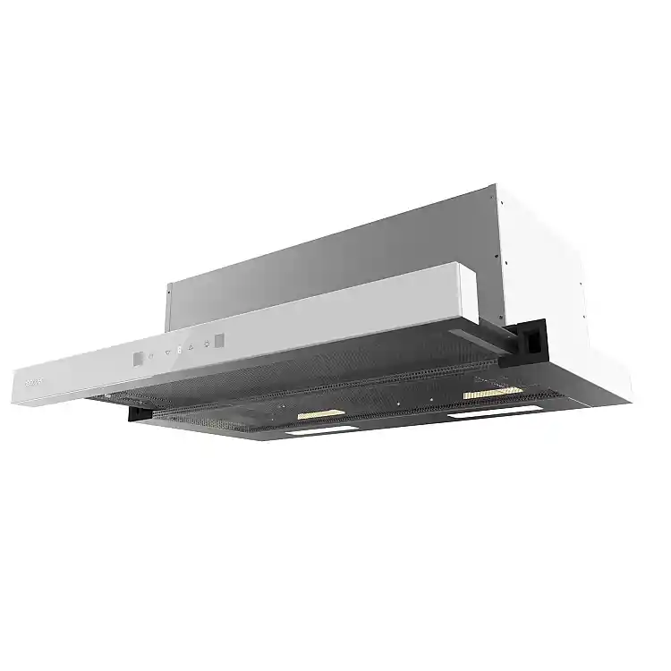 CECOTEC Τηλεσκοπικός Απορροφητήρας 70 εκ., Bolero Flux TLT 704400 Glass White A+++ 431,2 m³/h, Λευκός Γυάλινος, Inox, DC Motor, Touch Control, Booster, με Φίλτρα Άνθρακα για Ανακυκλοφορία CEC-110287
