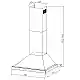 CECOTEC Απορροφητήρας Πυραμίδα 60 cm Bolero Flux PT 604400 Inox A+++, 449,5 m³/h, Λευκό Γυαλί/Ανοξείδωτο Ατσάλι, BLDC, Χειρισμός με Κίνηση Χεριού, Booster, Πλενόμενα Φίλτρα, Φίλτρα Άνθρακα για Ανακύκλωση CEC-110290