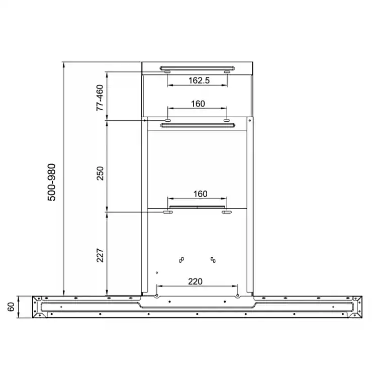 CECOTEC Γυάλινος Απορροφητήρας Τύπου T Flux TT 605500 60cm Μαύρος A++ CEC-02880