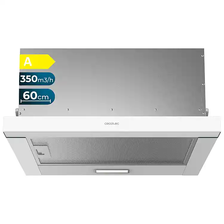 CECOTEC Τηλεσκοπικός Απορροφητήρας 60 cm Bolero Flux TLM 603500 Λευκός 350 m³/h 70W Κλάση A CEC-02859