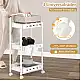 Τρόλεϊ Κουζίνας 3 Επιπέδων με Ρόδες  42 x 29 x 83 cm Λευκό JZ10202WH Costway