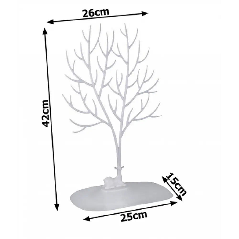 Βάση Κοσμημάτων - Οργανωτής για Βραχιόλια και Σκουλαρίκια σε Σχήμα Δέντρου Ελαφιού Λευκό 5907451355312 VERK GROUP