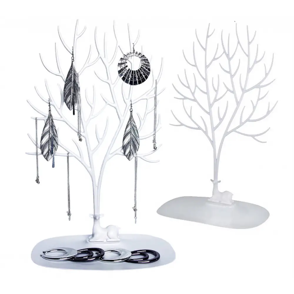 Βάση Κοσμημάτων - Οργανωτής για Βραχιόλια και Σκουλαρίκια σε Σχήμα Δέντρου Ελαφιού Λευκό 5907451355312 VERK GROUP