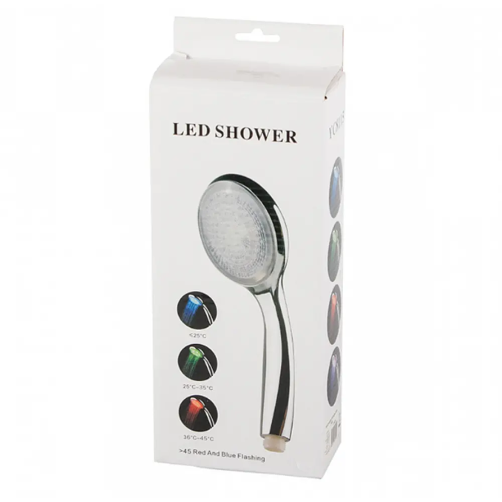 Τηλέφωνο Ντους με Φωτισμό LED RGB 5907451339794 VERK GROUP