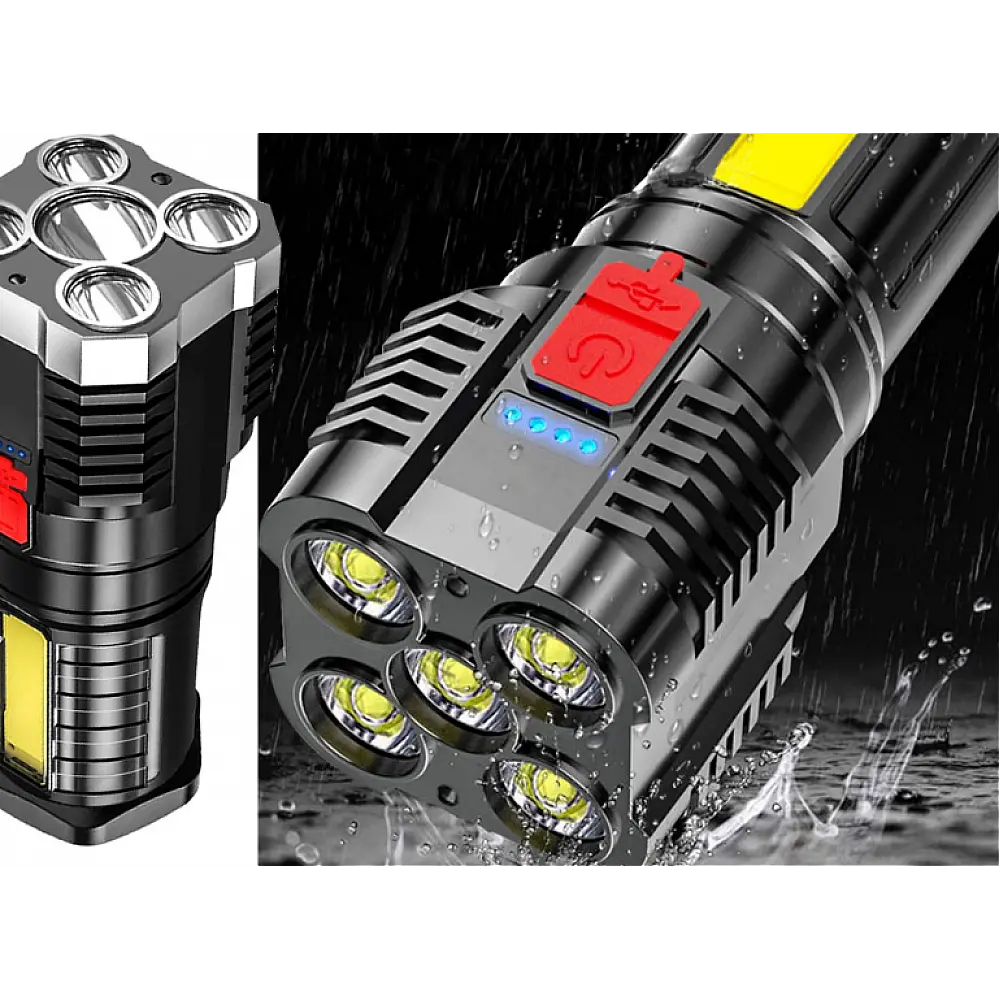 Επαναφορτιζόμενος Φακός Προβολέας LED με USB 5907451353561 VERK GROUP