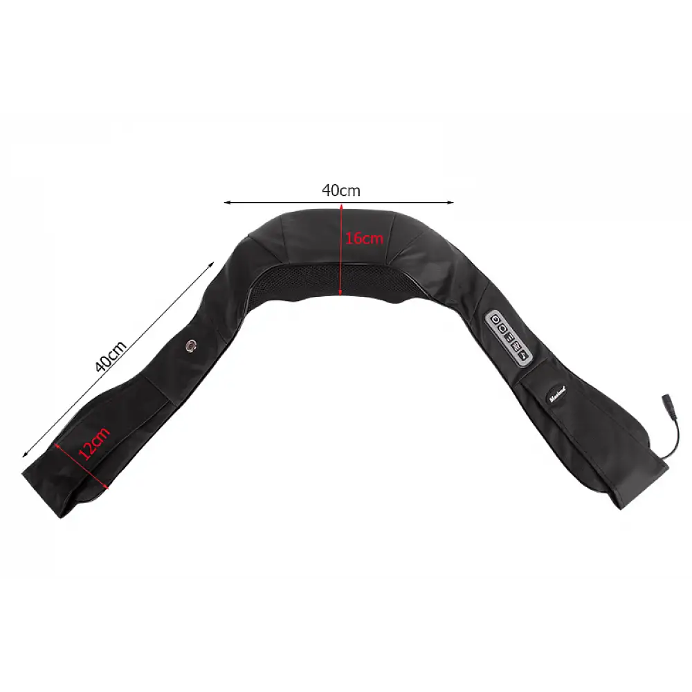 Συσκευή Μασάζ Shiatsu Αυχένα-Πλάτης-Σώματος με Θερμότητα και Ηχείο Μαύρο 5907451367285 VERK GROUP