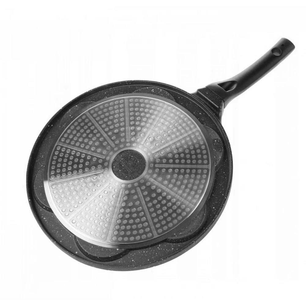 Τηγάνι για Κρέπες με 7 φόρμες 26 cm Γκρι ZILNER ZL-2410