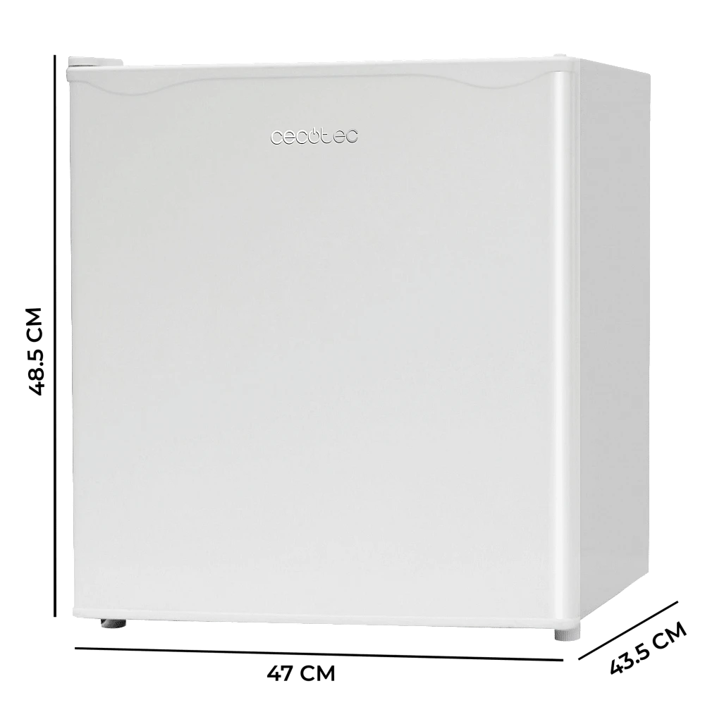 CECOTEC  Μίνι Ψυγείο GrandCooler 20000 SilentCompress Λευκό, 46 Λίτρα, Εσωτερική Κατάψυξη, 48,7x48 εκ., Αναστρέψιμη Πόρτα, Ενεργειακή Κλάση E  CEC-00149