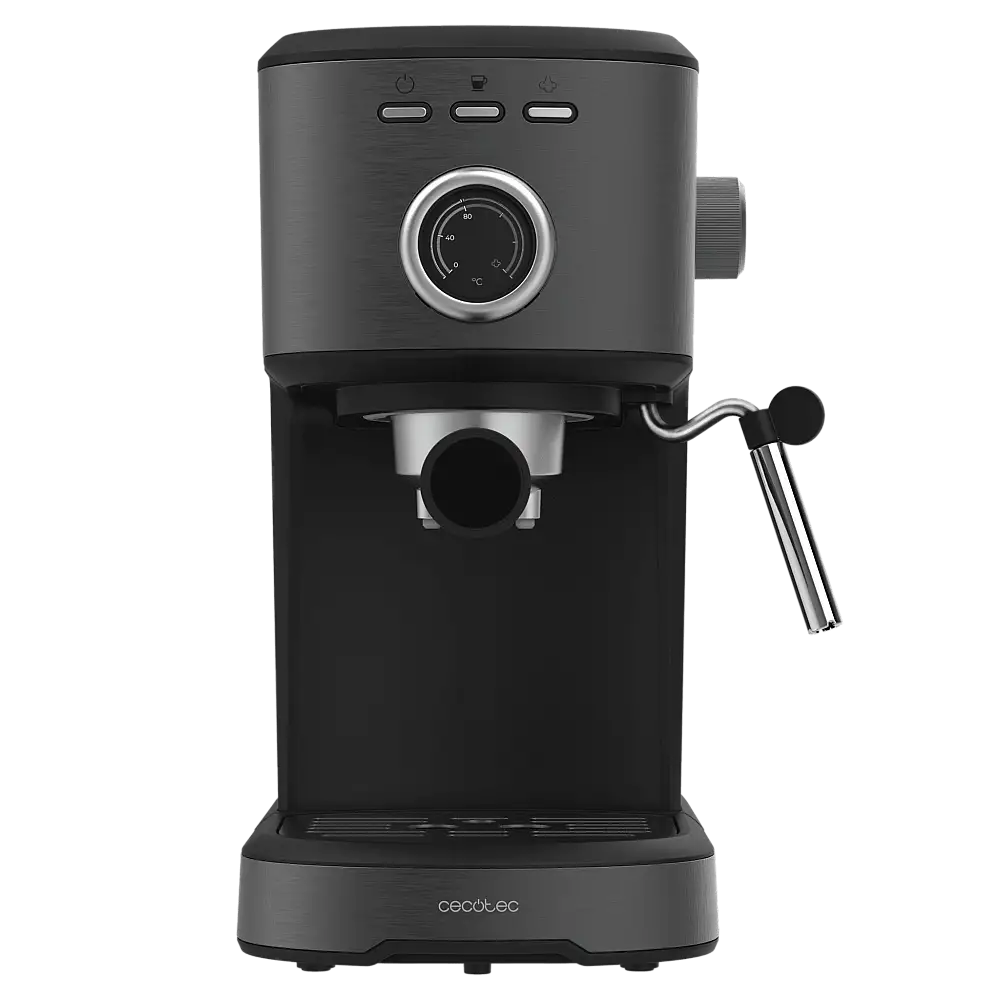 CECOTEC  Καφετιέρα Espresso Power 20 Pecan Steel, Ψηφιακή με 20 Bar και Ρυθμιζόμενο Ατμοποιητή  CEC-00275