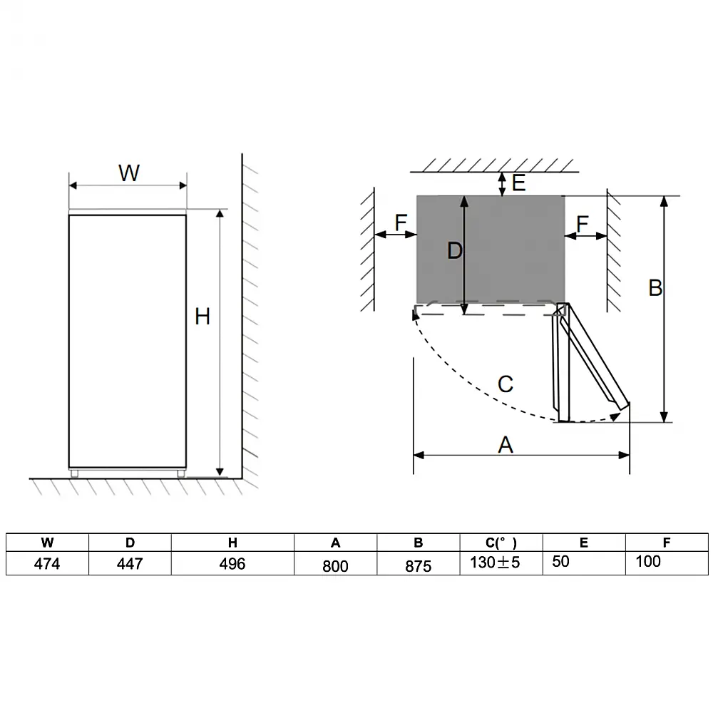 CECOTEC  Μίνι Ψυγείο Bolero CoolMarket TT 31 Dual Black Glass E - Μετατρέψιμο σε Καταψύκτη, Μαύρη Γυάλινη Πόρτα, Έλεγχος Θερμοκρασίας, Χωρητικότητα 31 Λίτρα, Διαστάσεις 49.6x47.4 εκ.  CEC-01976