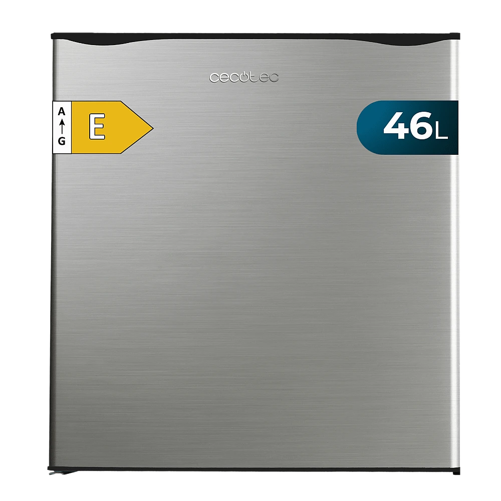 CECOTEC  Μίνι Ψυγείο GrandCooler 20000 L SilentCompress Inox E, Μαύρο, 46 Λίτρα, 48,7x48 εκ., Αναστρέψιμη Πόρτα, Ενεργειακή Κλάση E  CEC-03617