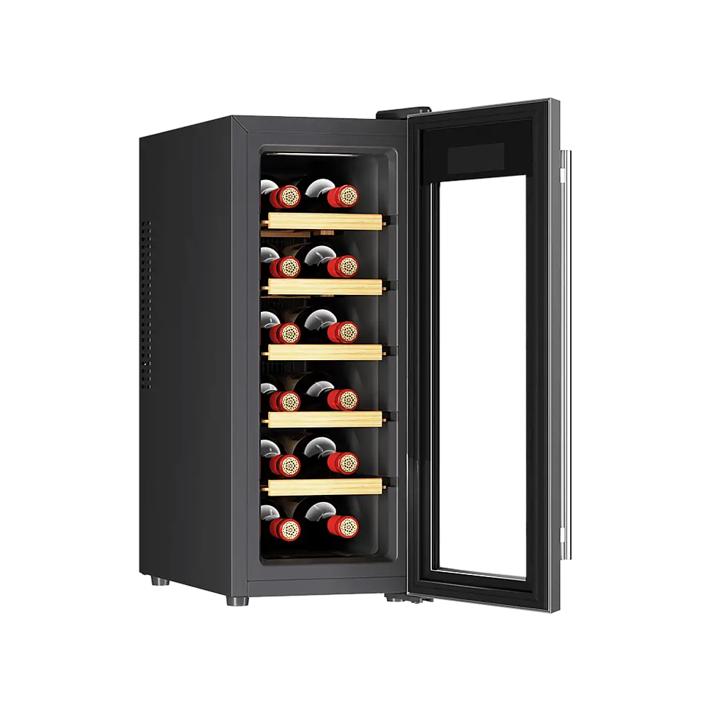 CECOTEC  Συντηρητής Κρασιών Bolero GrandSommelier 1270 CoolWood  Χωρητικότητα 12 Φιαλών και Θερμοηλεκτρική Ψύξη, Ρυθμιζόμενη Θερμοκρασία και Εσωτερικό LED Φωτισμό  CEC-100099