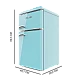 CECOTEC Μίνι Ρετρό Ψυγείο Bolero CoolMarket 2D Origin 86L Μπλε, Διπλής Πόρτας, 89,3x48,7cm, Ενεργειακή Κλάση E, LED Φωτισμός, Χρωμιωμένη Λαβή CEC-01898 CECOTEC Μίνι Ρετρό Ψυγείο Bolero CoolMarket 2D Origin 86L Μπλε, Διπλής Πόρτας, 89,3x48,7cm, Ενεργειακή Κλάση E, LED Φωτισμός, Χρωμιωμένη Λαβή CEC-01898