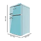 CECOTEC Μίνι Ρετρό Ψυγείο Bolero CoolMarket 2D Origin 86L Μπλε, Διπλής Πόρτας, 89,3x48,7cm, Ενεργειακή Κλάση E, LED Φωτισμός, Χρωμιωμένη Λαβή CEC-01898 CECOTEC Μίνι Ρετρό Ψυγείο Bolero CoolMarket 2D Origin 86L Μπλε, Διπλής Πόρτας, 89,3x48,7cm, Ενεργειακή Κλάση E, LED Φωτισμός, Χρωμιωμένη Λαβή CEC-01898
