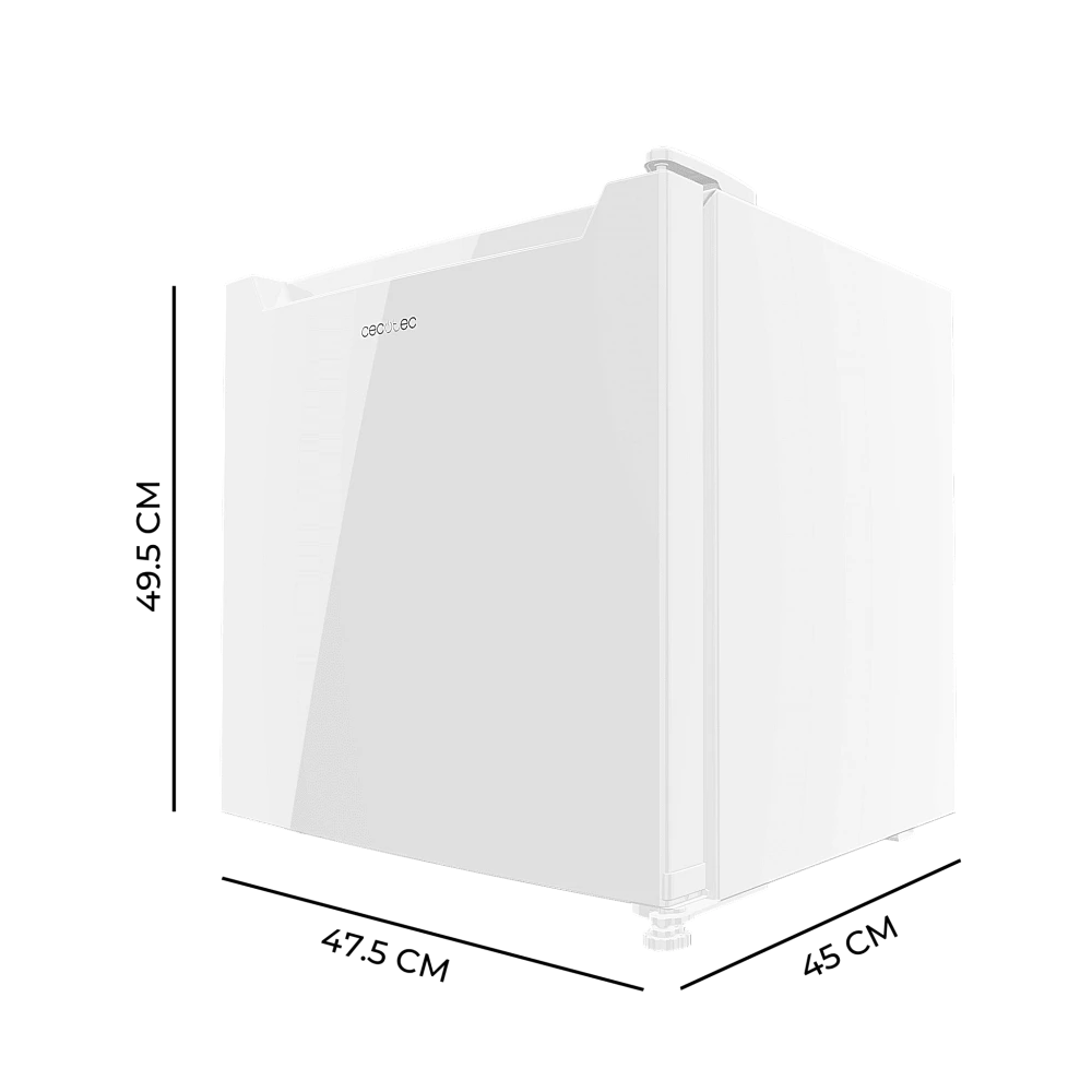 CECOTEC  Μίνι Ψυγείο Bolero CoolMarket TT 31 Dual White E, Μετατρέψιμο σε Καταψύκτη, 31 Λίτρα, Λευκή Πόρτα, Έλεγχος Θερμοκρασίας, Διαστάσεις 49.6x47.4 εκ.  CEC-01973