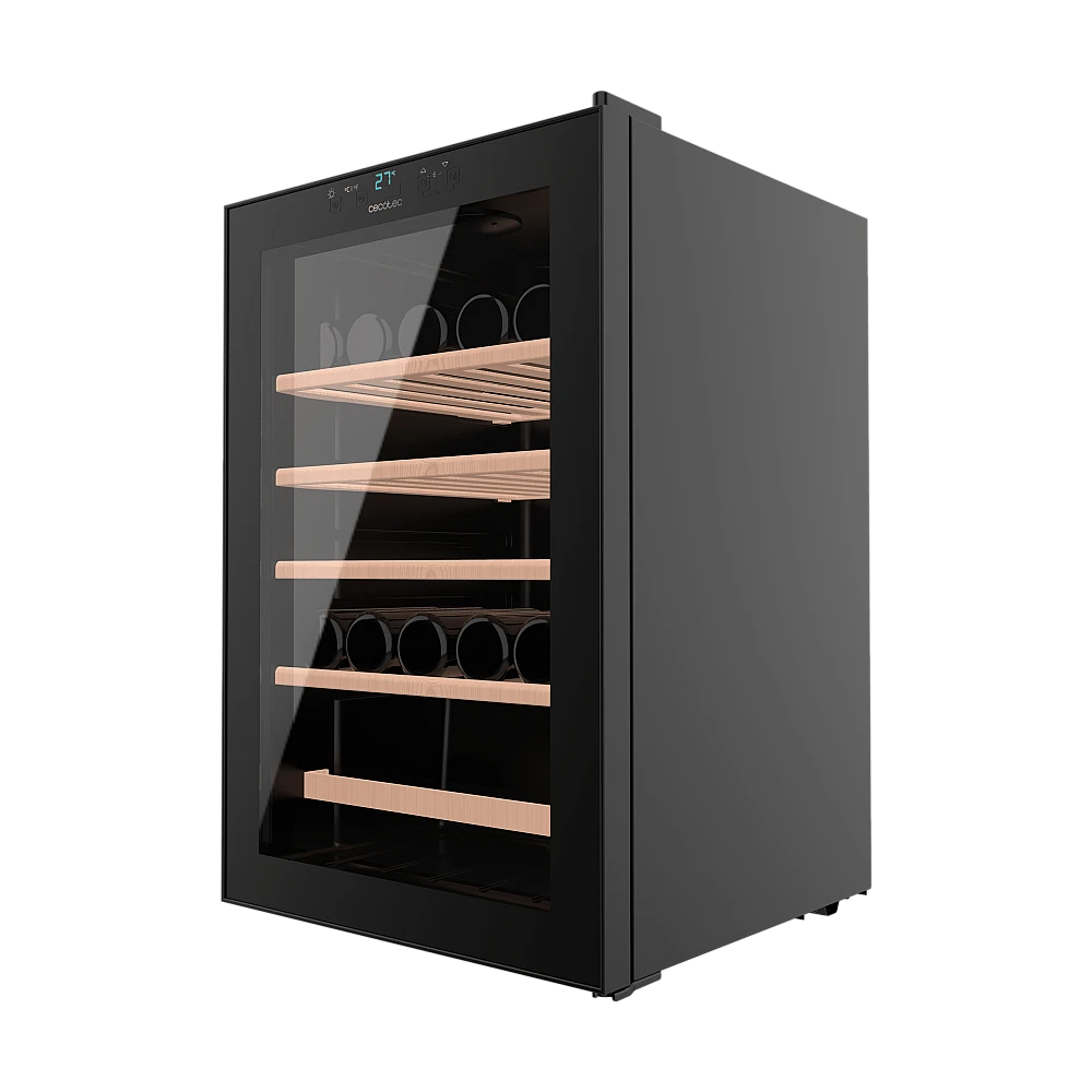 CECOTEC  Συντηρητής Κρασιών Bolero GrandSommelier 4850 Μαύρo με Συμπιεστή, Χωρητικότητα 48 Φιαλών, Ρυθμιζόμενη Θερμοκρασία και Εσωτερικό LED Φωτισμό  CEC-100095