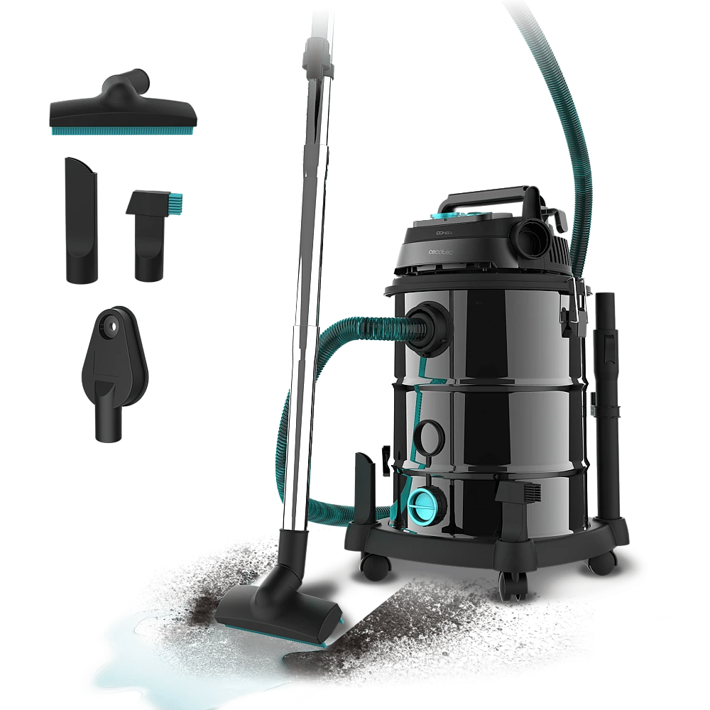 CECOTEC Σκούπα Conga Rockstar Wet & Dry Steel Pro για Στερεά και Υγρά, Μεταλλική, 30L, 1600W, με Πρίζα Εργαλείων και Αξεσουάρ Καθαρισμού CEC-08572 CECOTEC Σκούπα Conga Rockstar Wet & Dry Steel Pro για Στερεά και Υγρά, Μεταλλική, 30L, 1600W, με Πρίζα Εργαλείων και Αξεσουάρ Καθαρισμού CEC-08572