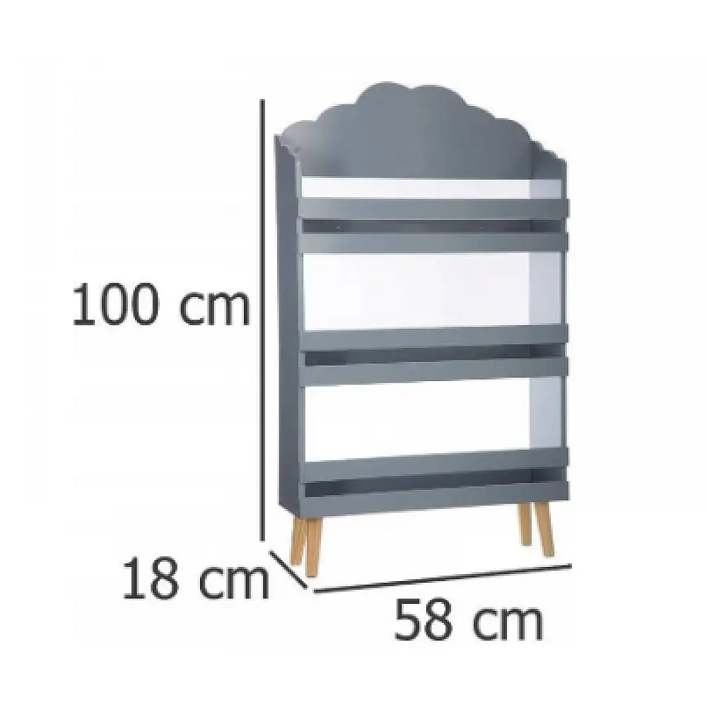 Atmosphera  Γκρι Ράφι Αποθήκευσης - 3 Επίπεδα 58 x 18 x 100 εκ.  127154B