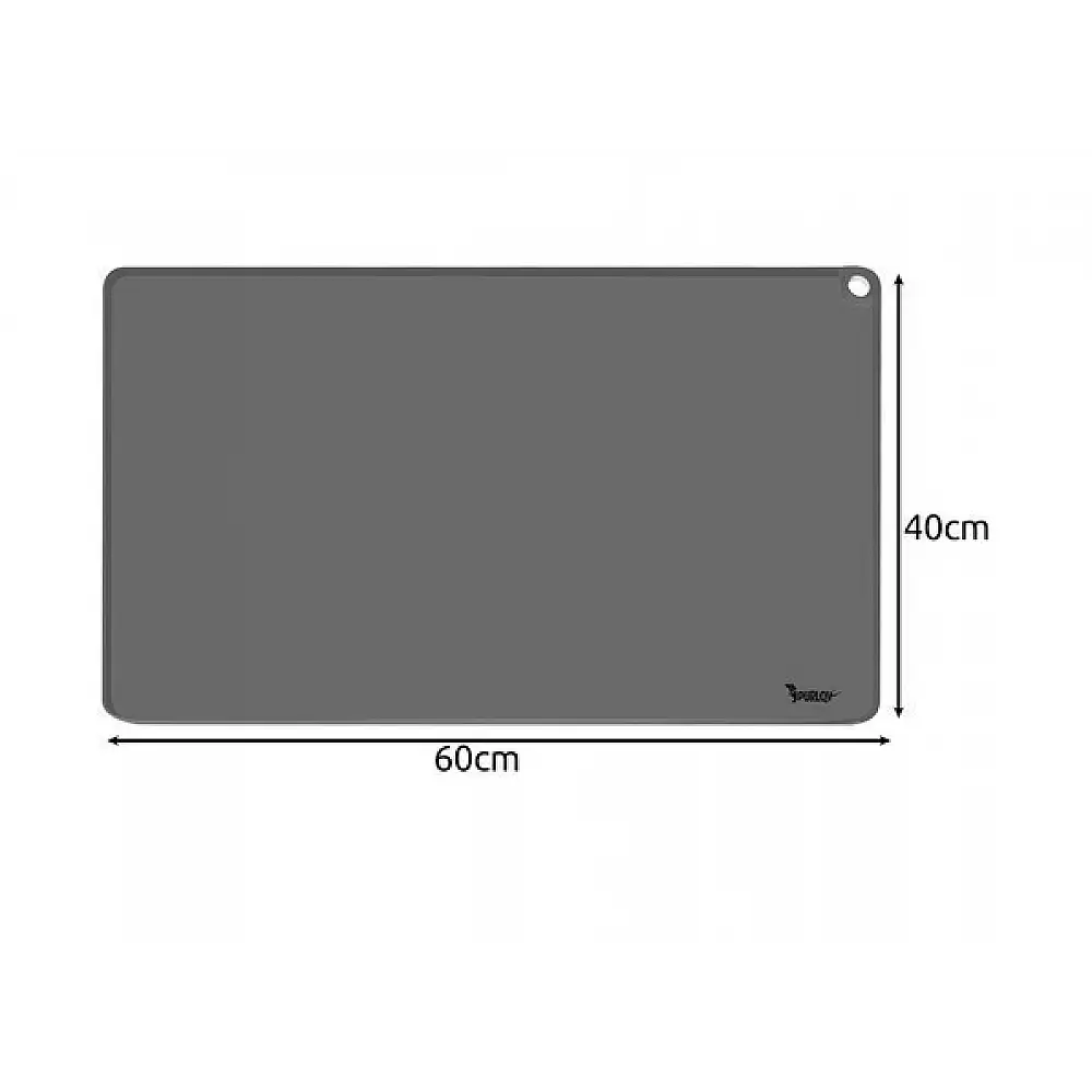 Μπολ Φαγητού για Σκύλο Γκρι από Σιλικόνη 40cm Purlov 24295 PURLOV