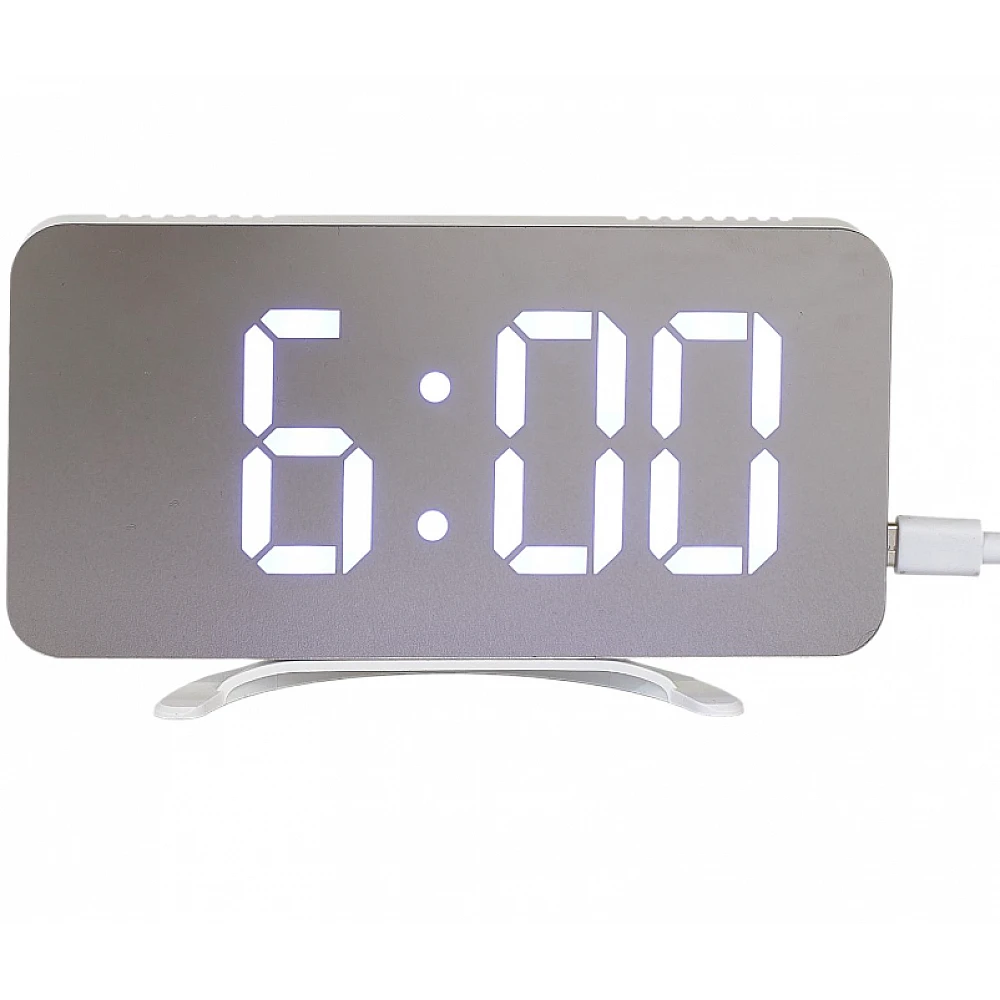 Ρολόι Ξυπνητήρι με Οθόνη LED  καθρέφτη RGB  15,8 x 1,3 x 7,8 cm HT0122 Be Mix