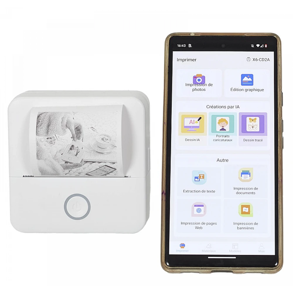 Mini Εκτυπωτής Ασπρόμαυρου 8.5 x 4.5 x 8.5 cm HT0125 Be Mix Mini Εκτυπωτής Ασπρόμαυρου 8.5 x 4.5 x 8.5 cm HT0125 Be Mix