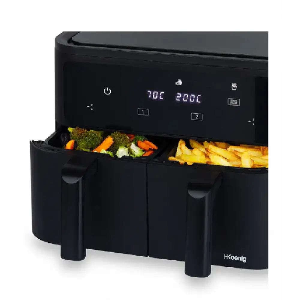Διπλή Φριτέζα Αέρος Airfryer 9lt 2x4,5lt FRY900 H.Koenig