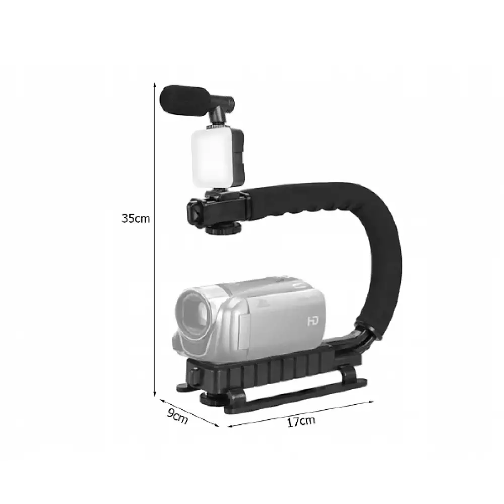 Vlogging Kit - Πλήρες Σετ Δημιουργίας Περιεχομένου Τρίποδο ,Λάμπα LED , Μικρόφωνο και Τηλεχειριστήριο   5907451365052 Verk Group