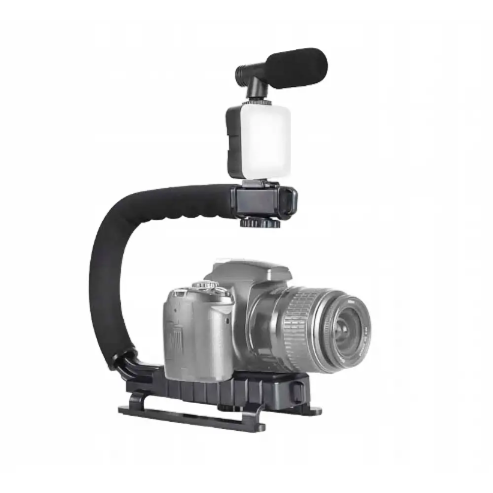 Vlogging Kit - Πλήρες Σετ Δημιουργίας Περιεχομένου Τρίποδο ,Λάμπα LED , Μικρόφωνο και Τηλεχειριστήριο   5907451365052 Verk Group