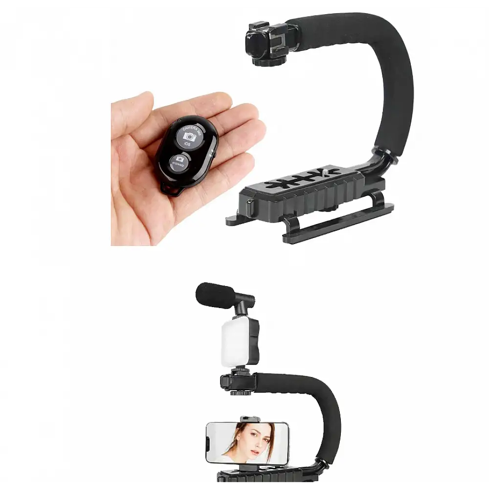 Vlogging Kit - Πλήρες Σετ Δημιουργίας Περιεχομένου Τρίποδο ,Λάμπα LED , Μικρόφωνο και Τηλεχειριστήριο   5907451365052 Verk Group