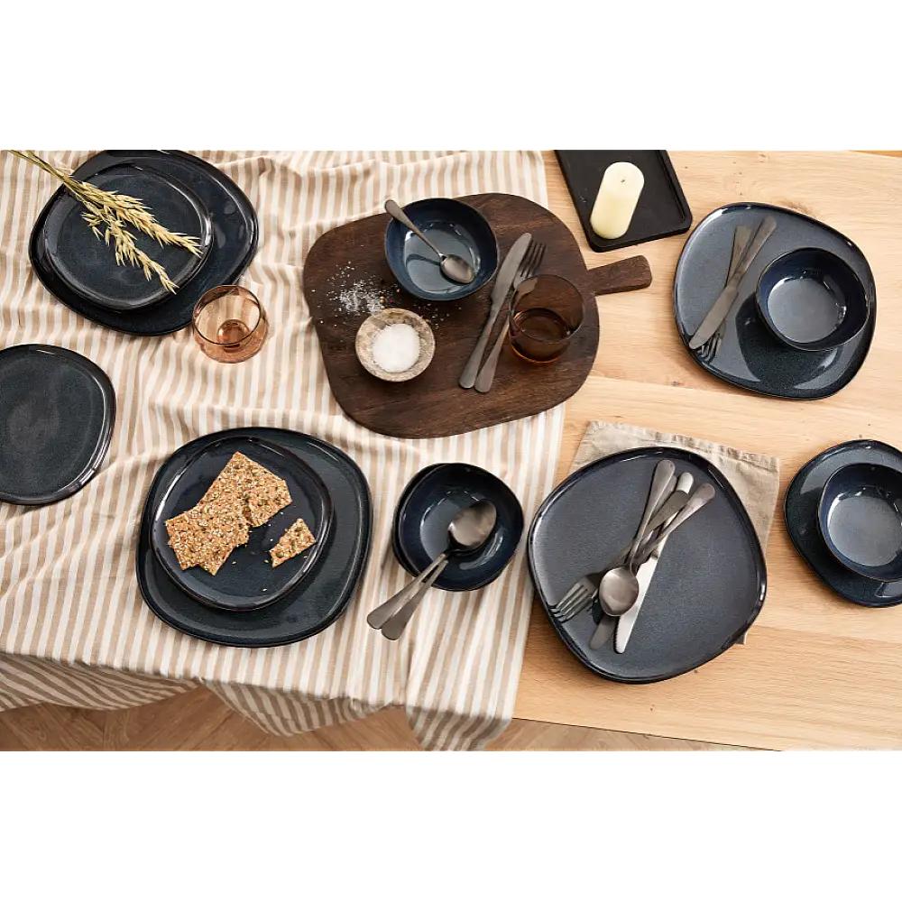 Σετ πιάτων Lott 18 τεμαχίων - Σκούρο Μπλε 8720604887259 Lifa-Living